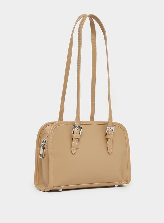 Beige Belted Shoulder Bag 7010677602 - Image 1