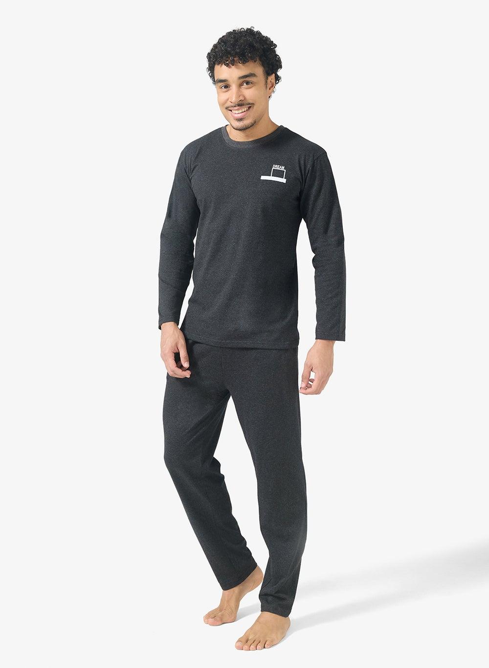 Zopmn448 Grey Long Sleeve Pyjama Set - Image 1