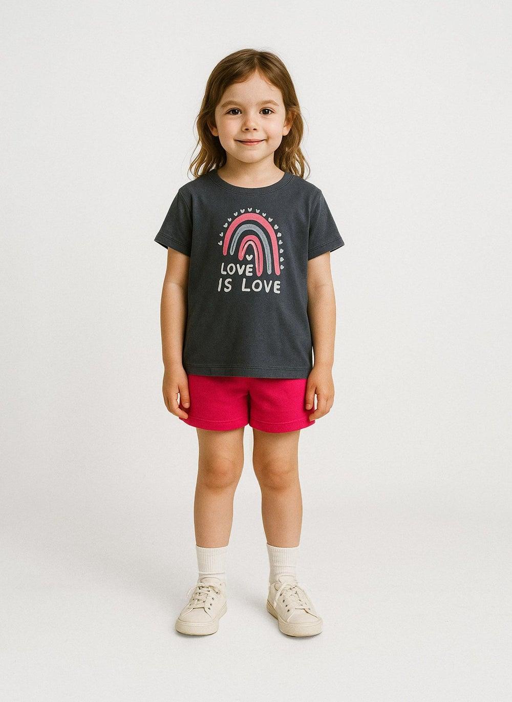 Girls Grey Graphic Cotton T-Shirt Casual Summer Fit - Image 1
