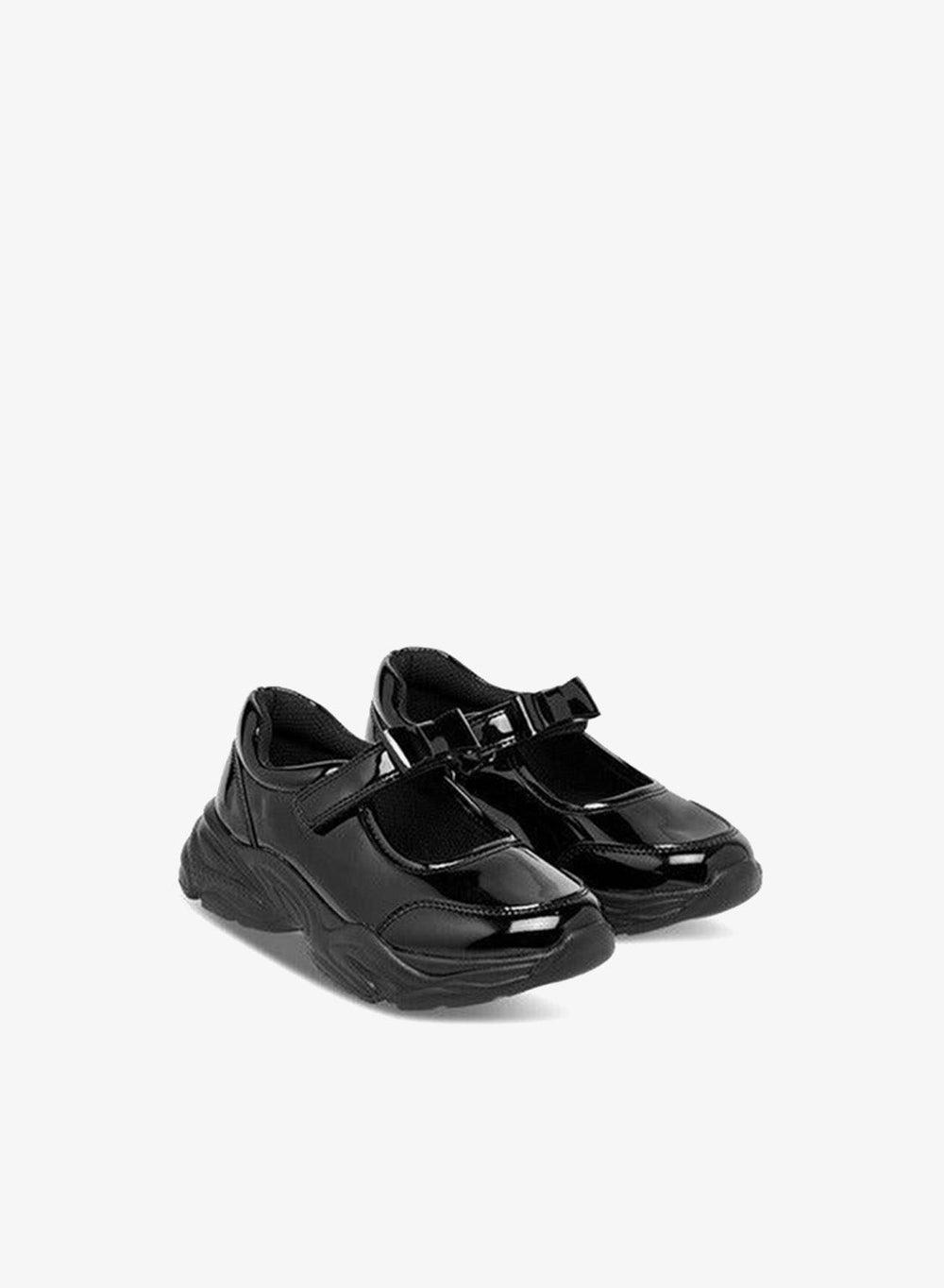 Girls Bow Mary Jane School Shoes 25Fw0805 Black - Image 1