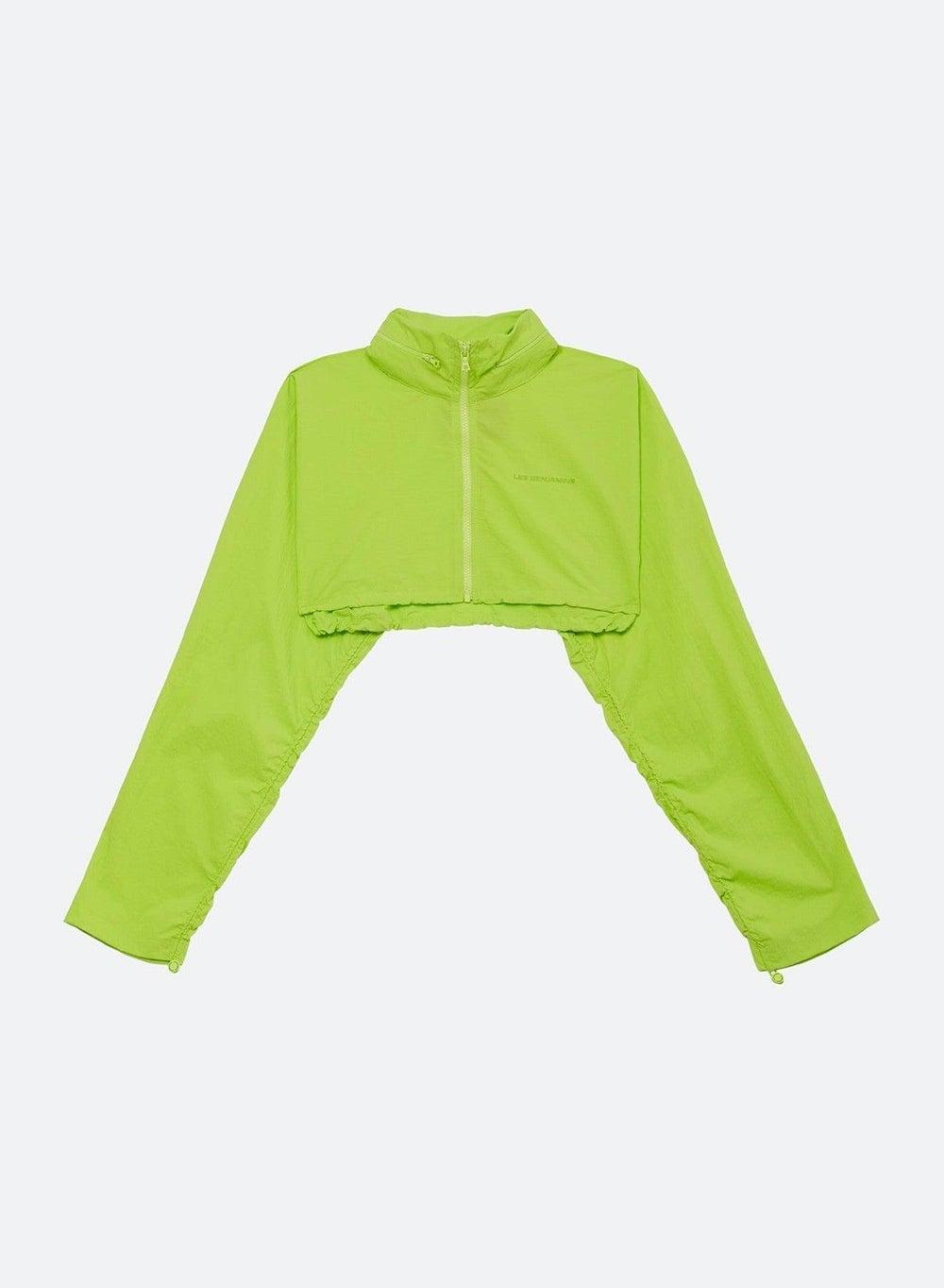JACKET 001 Lime Cropped Nylon Jacket - Image 1