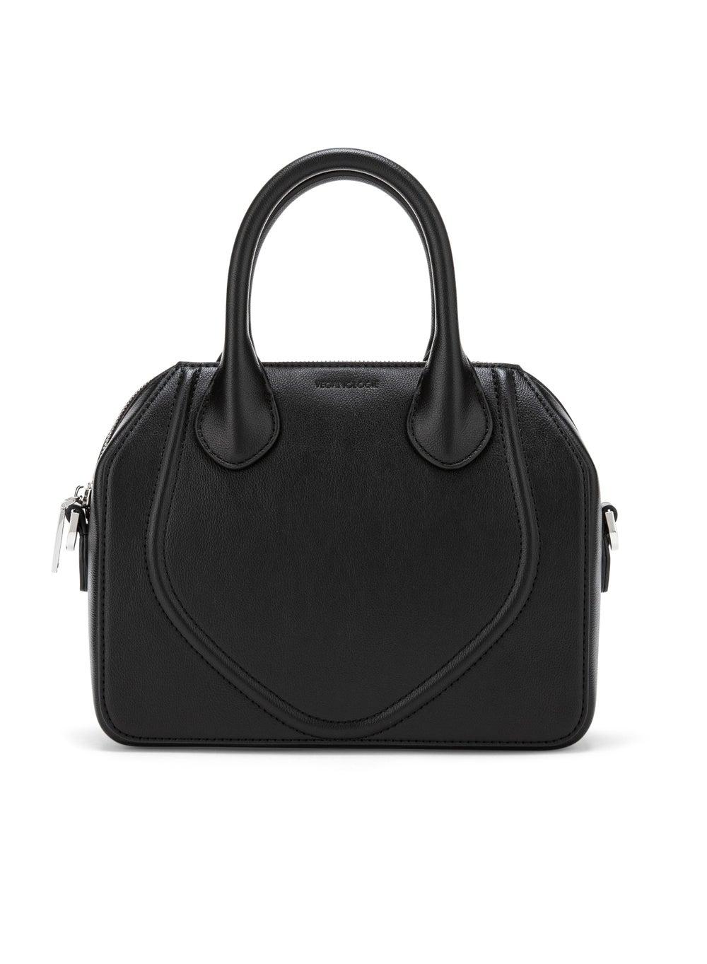 Gemma Onyx Crossbody Bag with Silver Hardware - Image 1