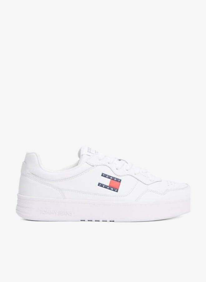 Casual Low-Top Leather Sneakers EM0EM01443YBR - Image 1