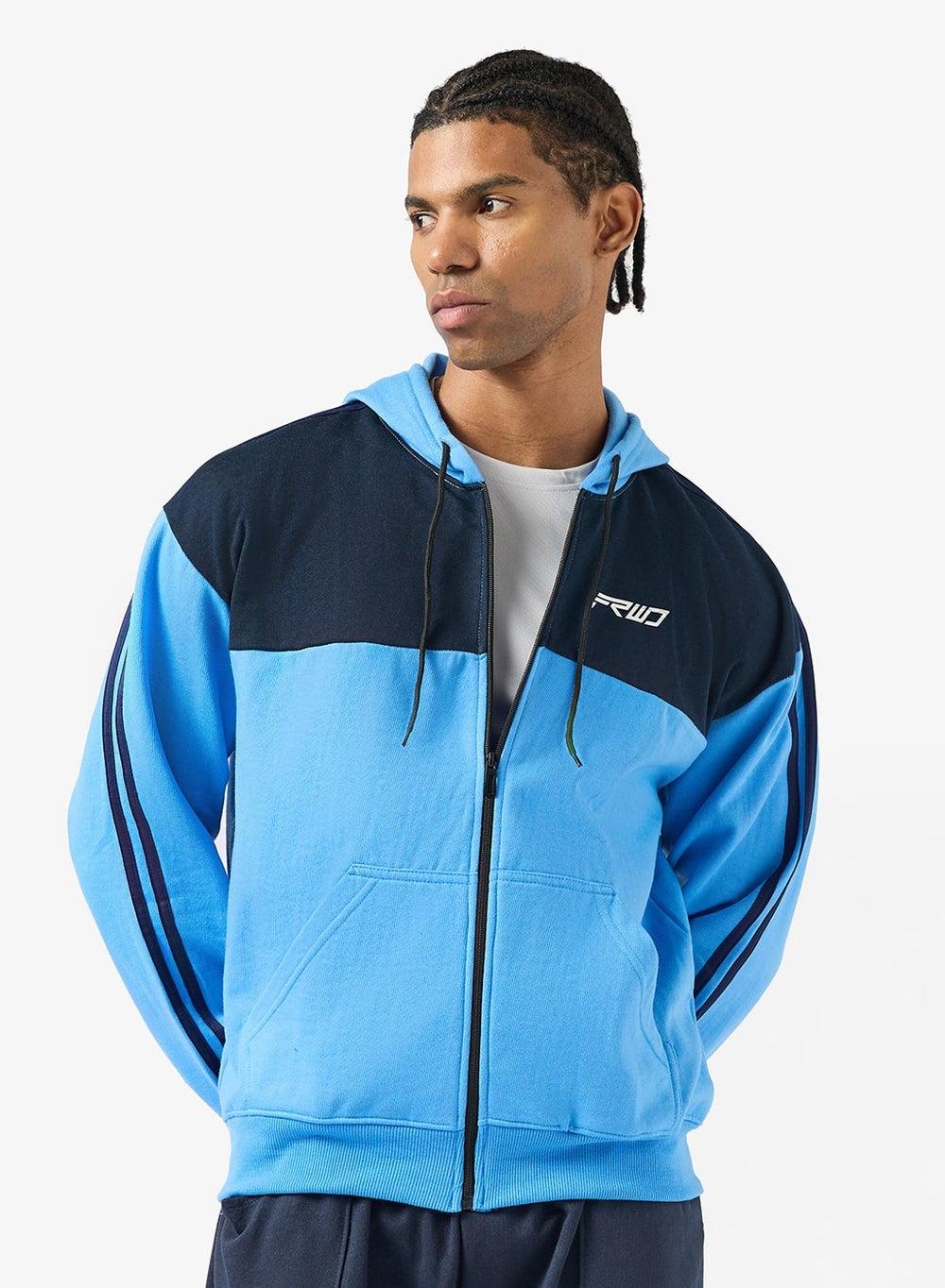 Adan HD 135 Oversized Blue Zipped Hoodie - Image 1