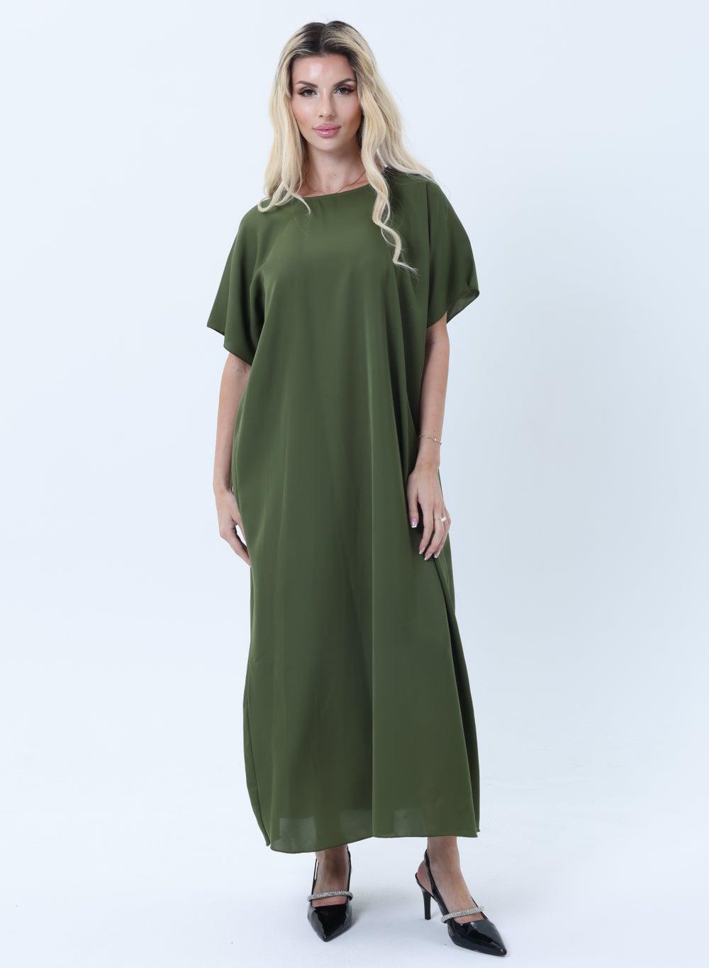 Green Lite Nida Inner Slip Dress for Abaya - Image 1