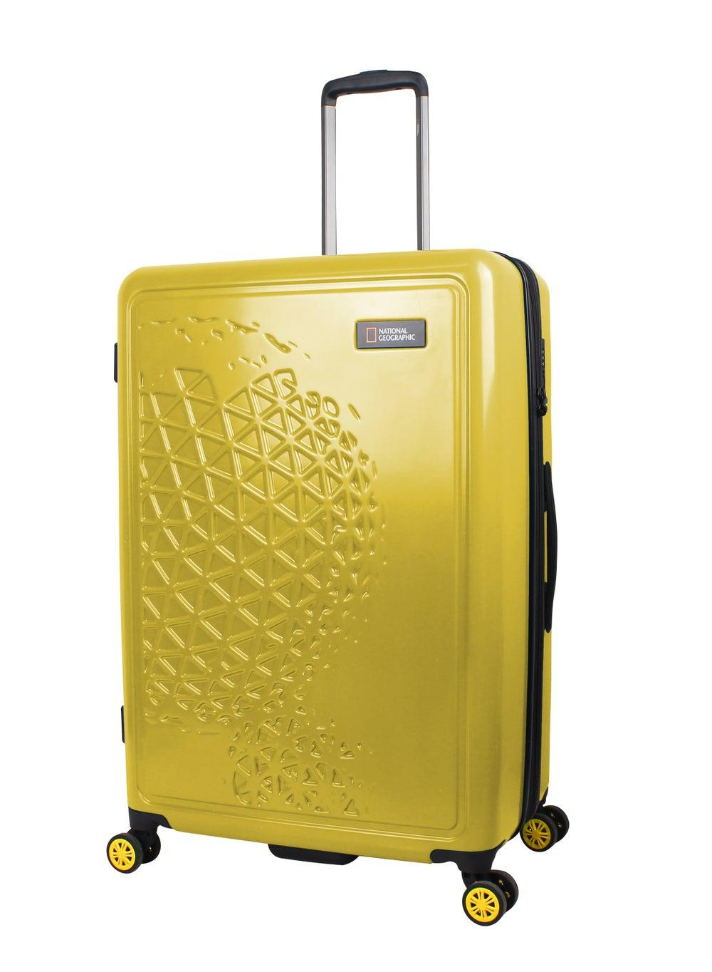 National Geographic Globe 28" ABS Spinner Suitcase Yellow - Image 1