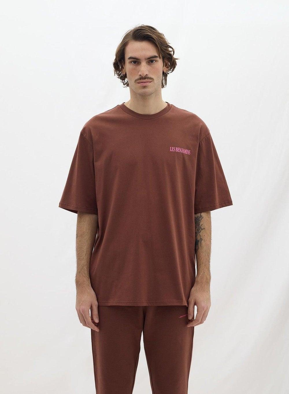033 Oversized Graphic Tee in Autumn Brown - Image 1