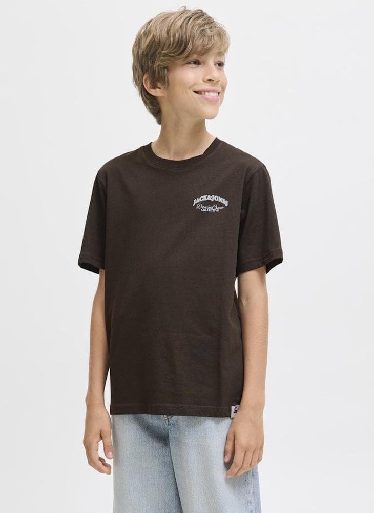 Jack & Jones Youth Logo Crew Neck T-Shirt Delicioso - Image 1