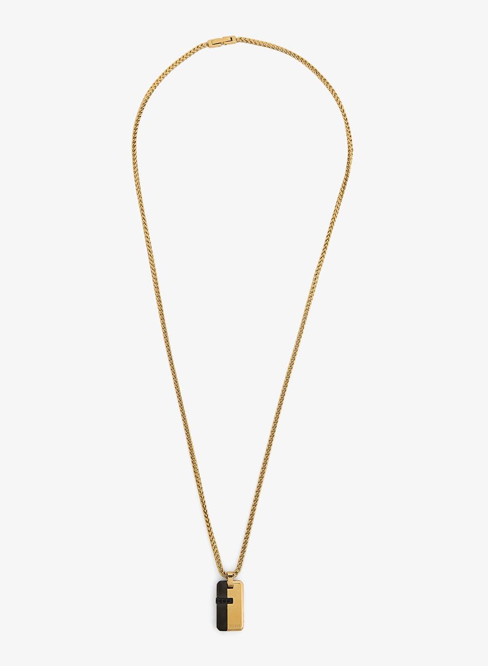 Eclipse Noir Stainless Steel Gold Necklace Jumn05104Jwyg - Image 1