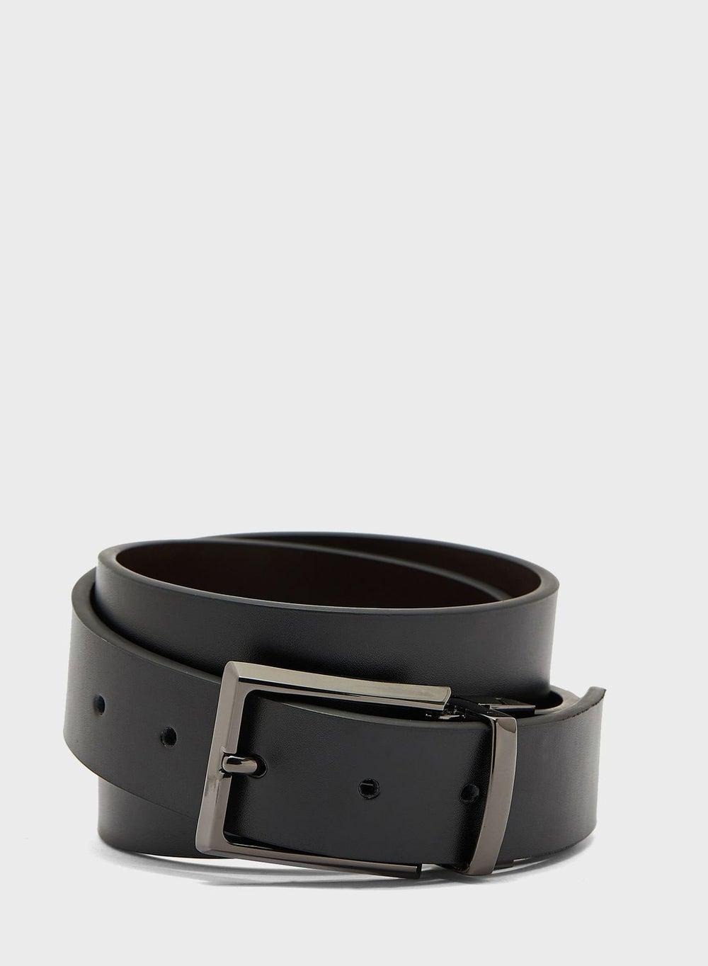 Genuine Leather Formal Belt T003Gj Black - Image 1
