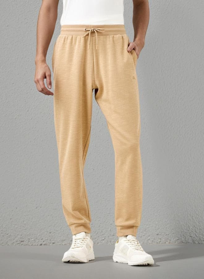 Kappa Beige Textured Joggers with Utility Pockets - Image 1
