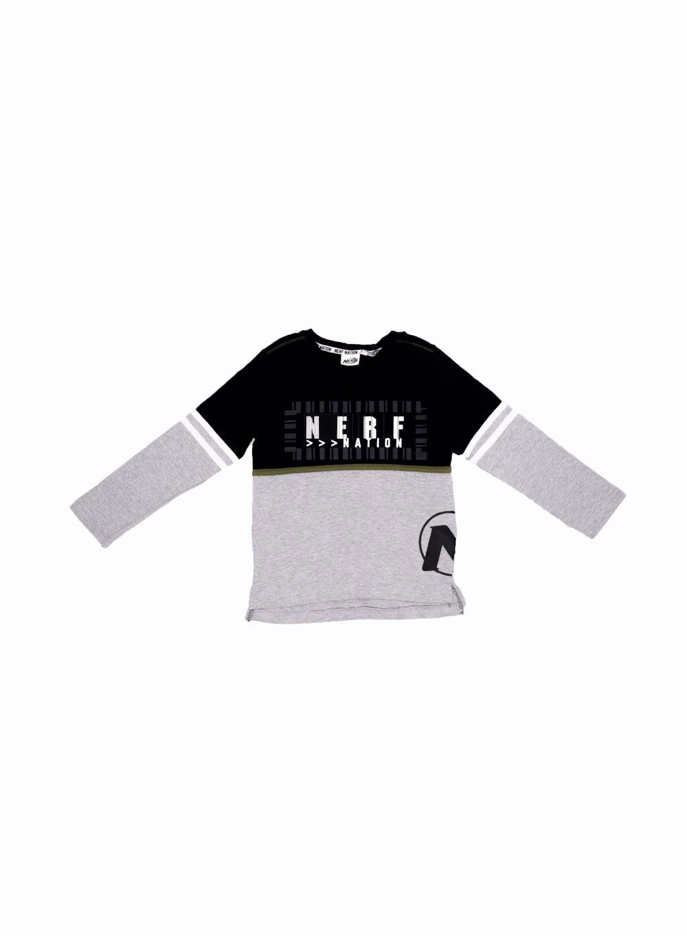 Nerf Boys T Shirtl/S Graphic Crew Neck Multicolour - Image 1