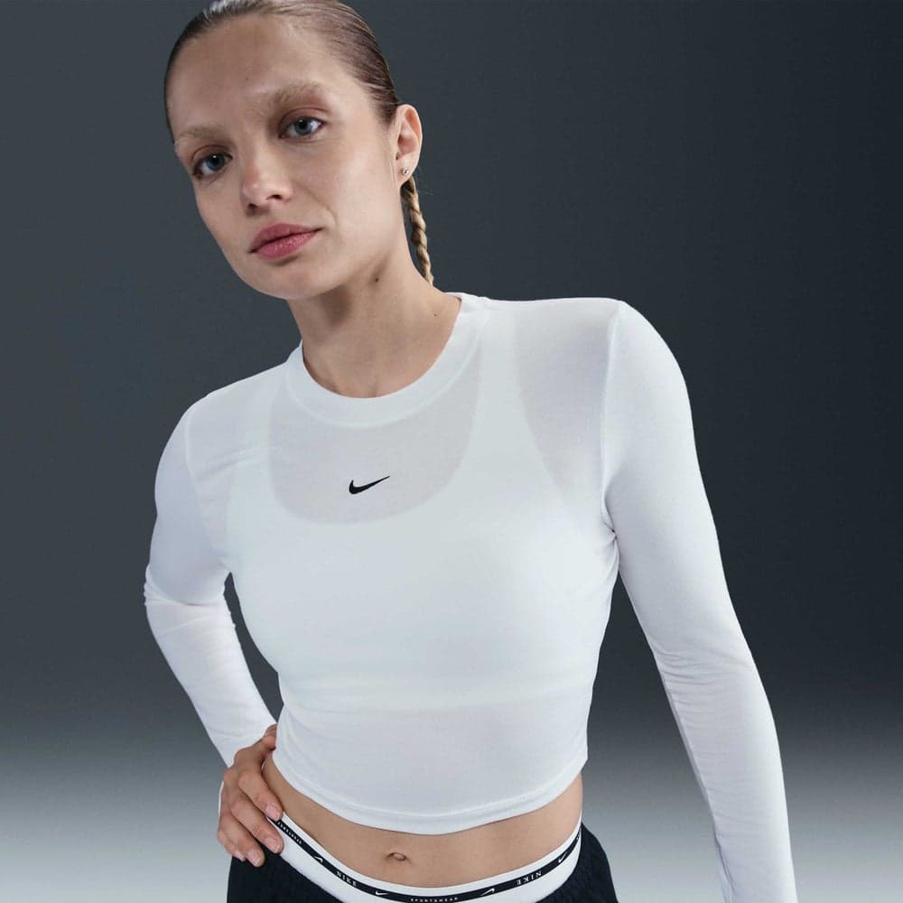 Nike Chill Knit Crop Top Nkhf5322 White - Image 1