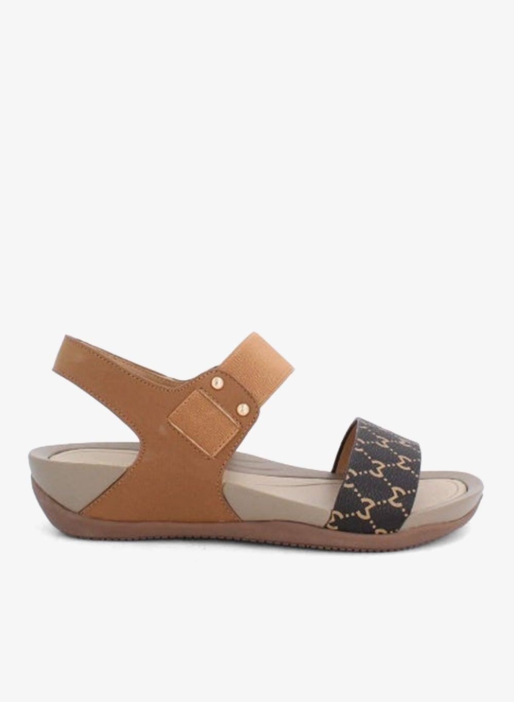 Vetroy Monogram Wedge Slingback Sandals - Image 1