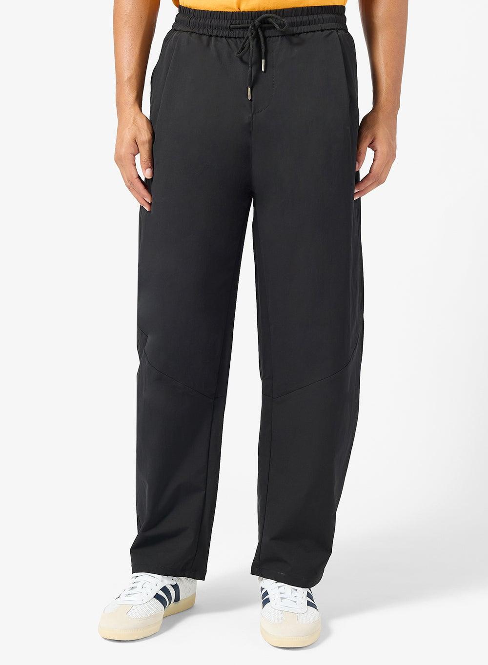 Black Oversized Drawcord Pants Kz25807 - Image 1