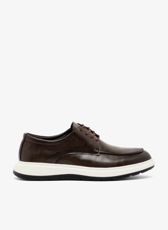 Coffee Smart Casual Lace-Up Shoes D6369 - Image 1