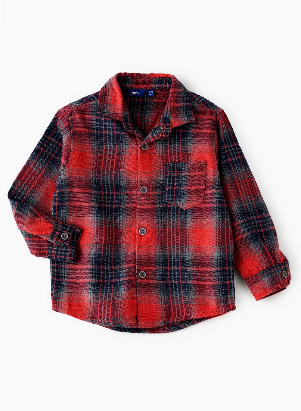 Jjwshinb W202 Boys Casual Red Shirt - Image 1