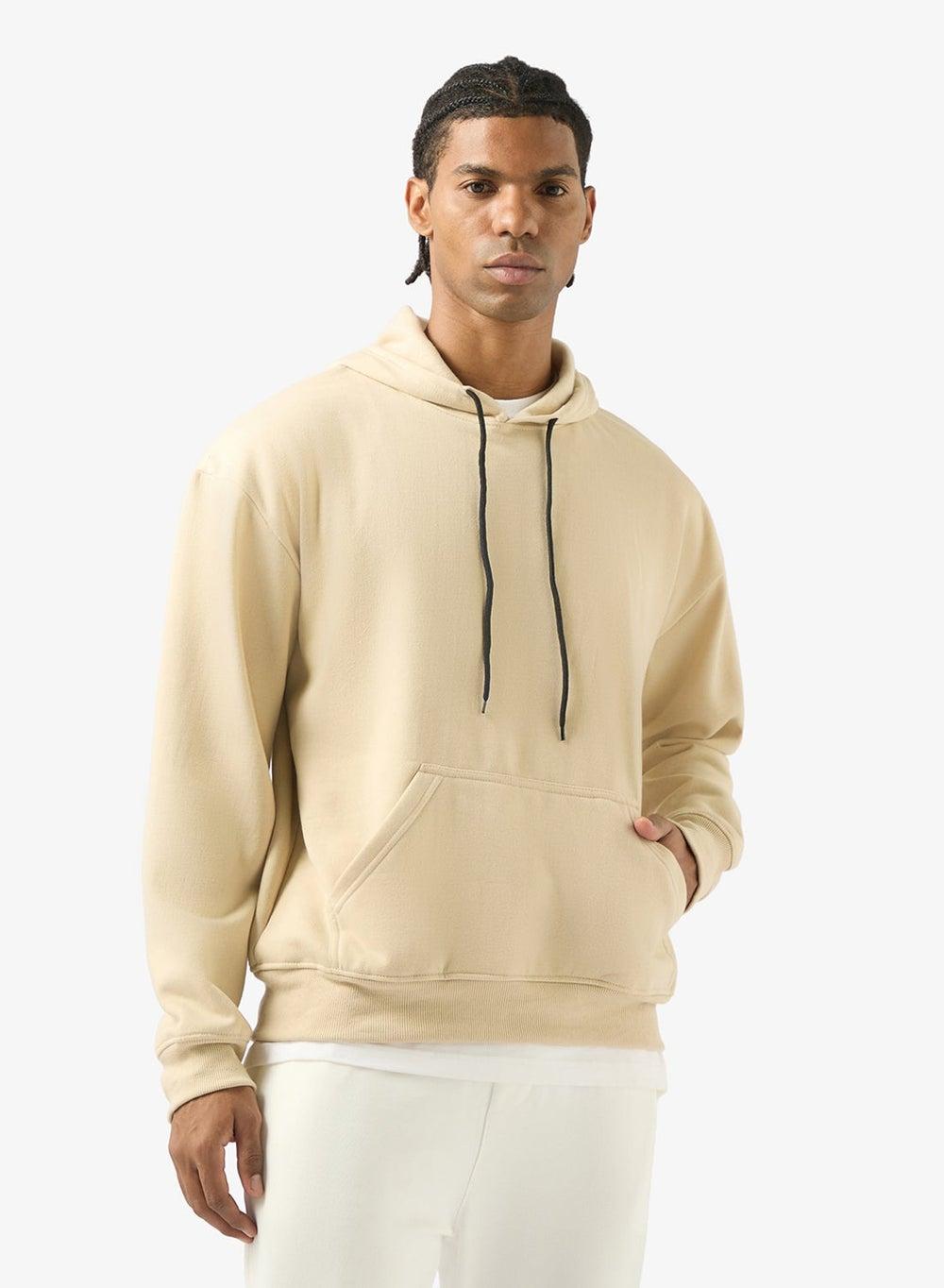 Adan Hd 139 Oversized Beige Graphic Hoodie - Image 1