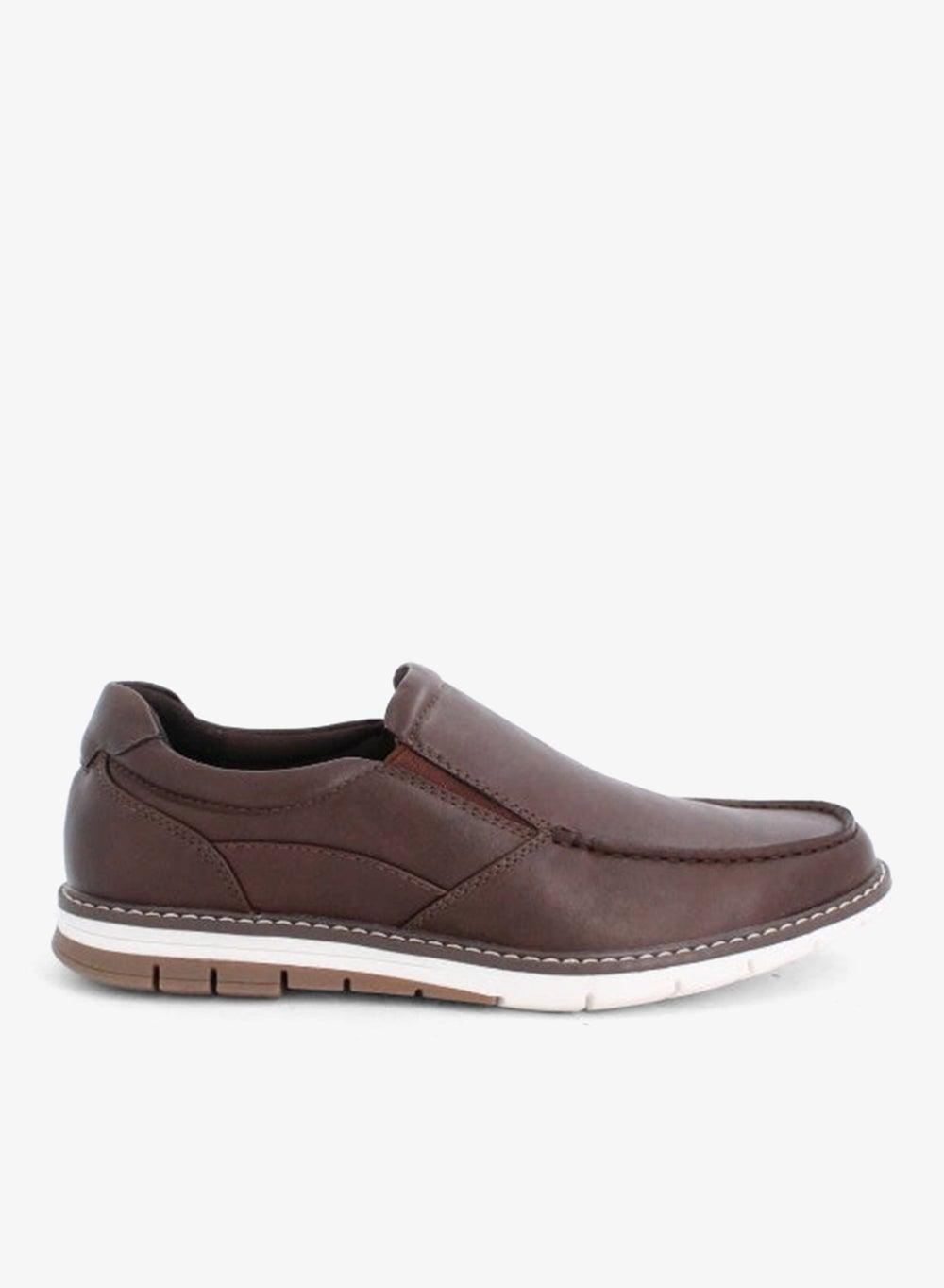 TARRAN Brown Two-Tone Comfort Loafers - Image 1