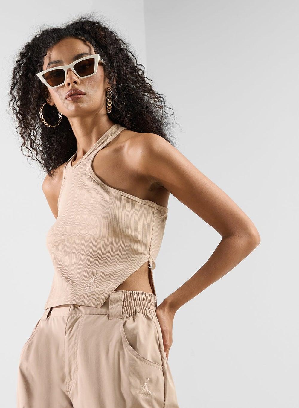 Jordan FN5798 Asymmetric Ribbed Tank Top - Image 1