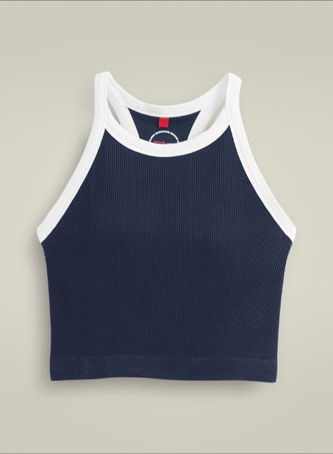 On The Daily Brami Racerback Seamless Tank Blue Ww00284431Dbc - Image 1
