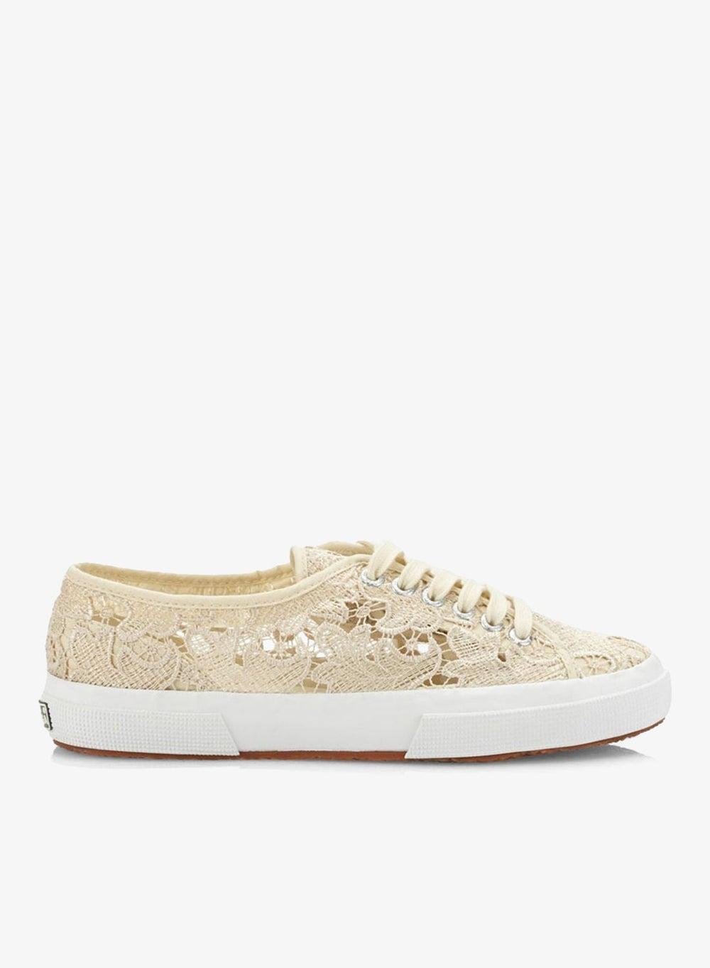 Beige Textile Low-Top Sneakers S18S008Ya0 K13 - Image 1