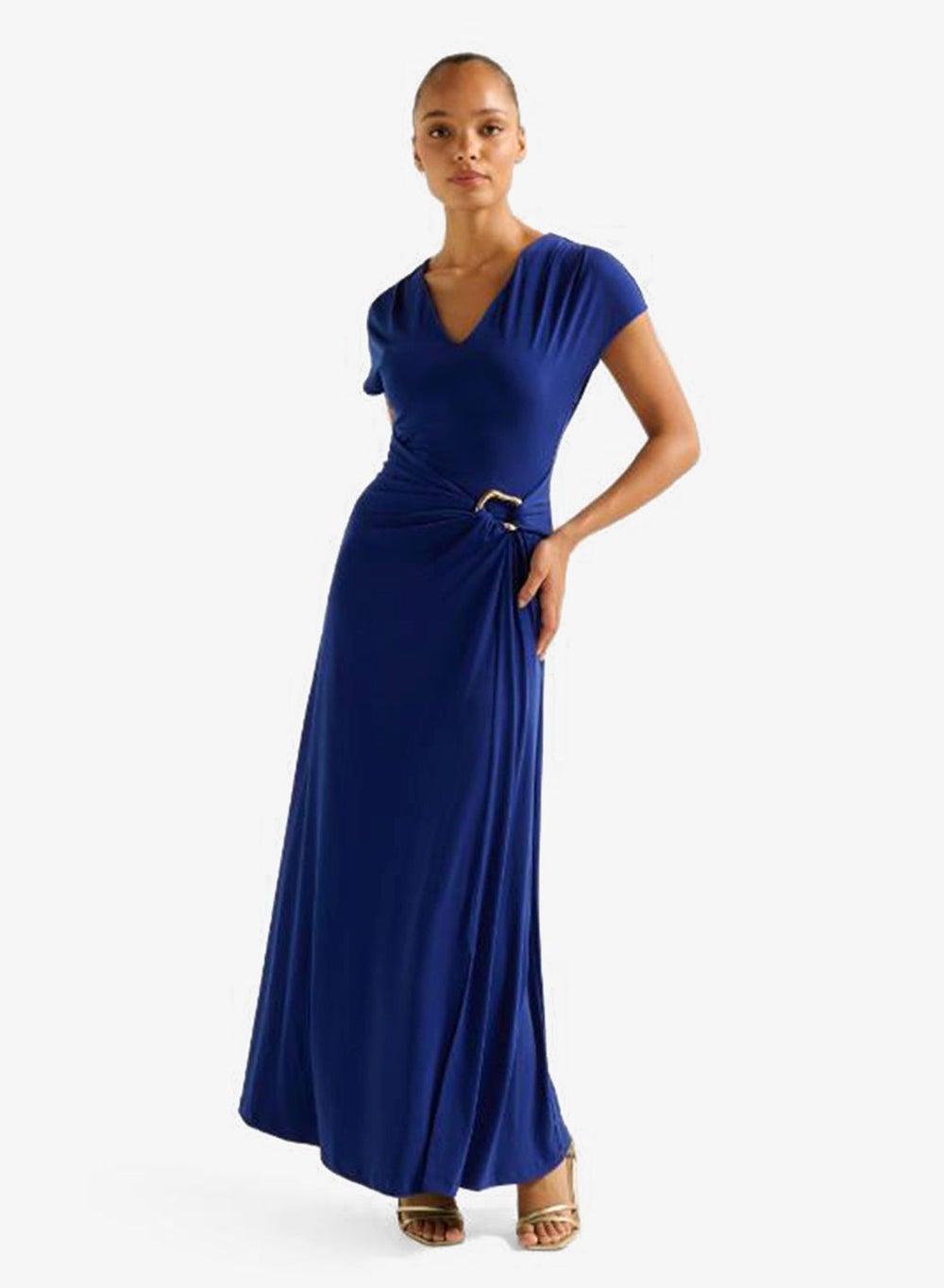 Macy Twist Buckle Royal Blue Maxi Dress - Image 1