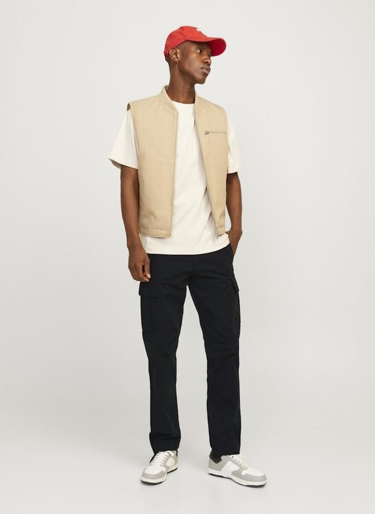 Casual Cargo Pants 12258150 Black Straight Fit - Image 1