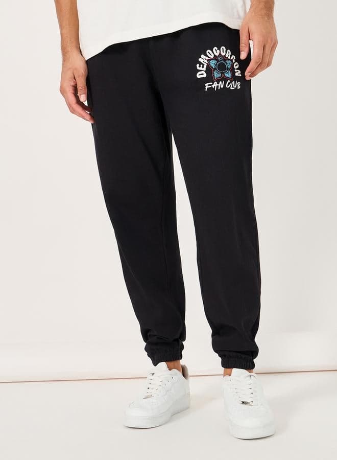 Styli Stranger Things Graphic Oversized Joggers 7010220501 Black - Image 1