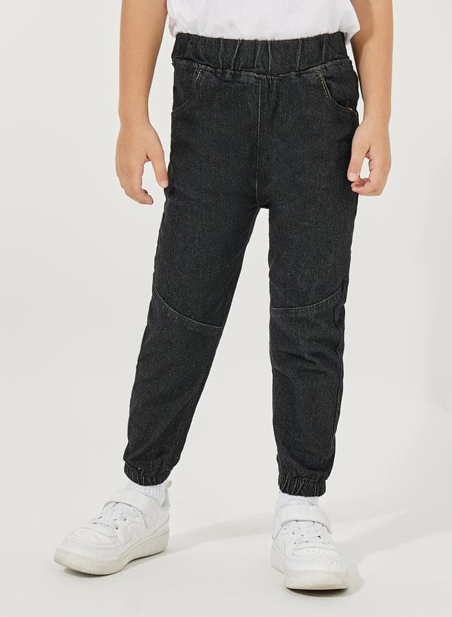 Slim Fit Black Panel Jeans 2111396301 - Image 1