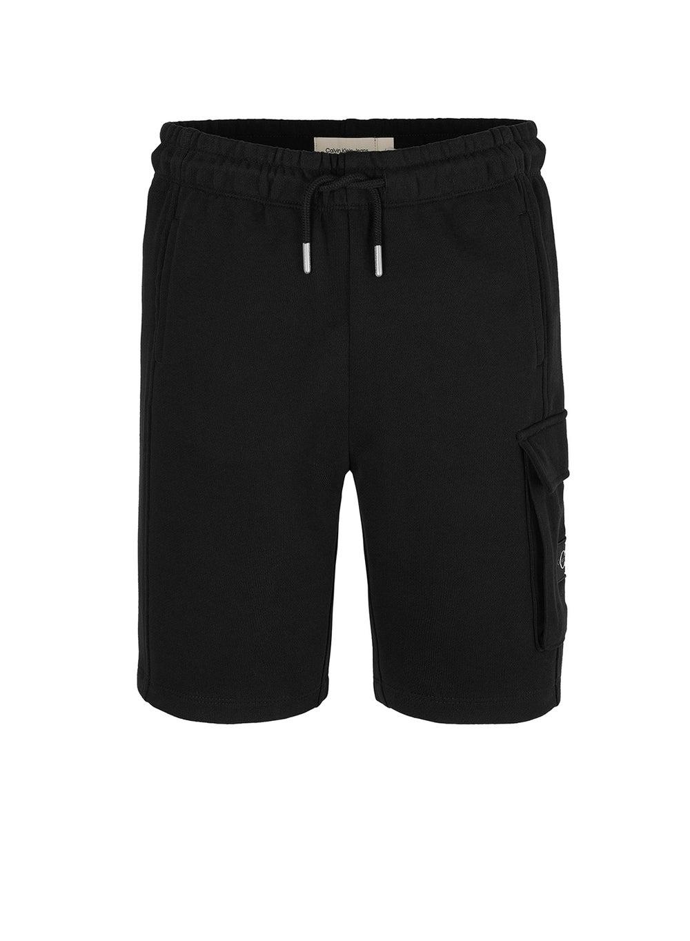 Boys Black Drawstring Cargo Shorts IB0IB02576BEH - Image 1