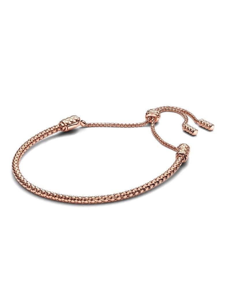 Pandora Studded Chain Slider Bracelet 14k Rose Gold - Image 1