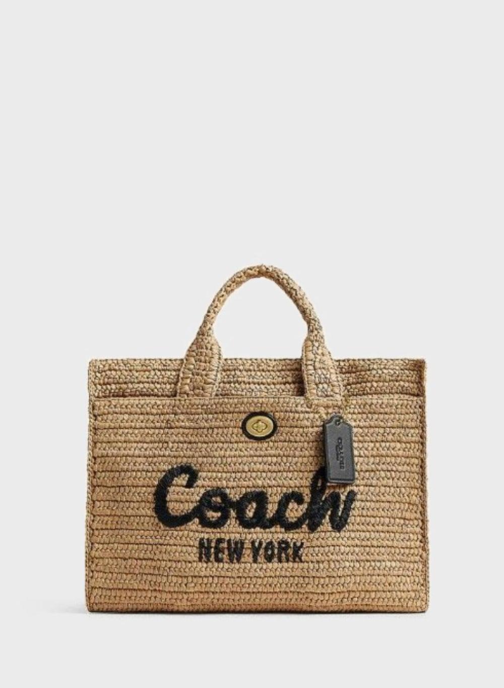 Coach Cam71B4Na Straw Cargo Tote 34 Natural - Image 1
