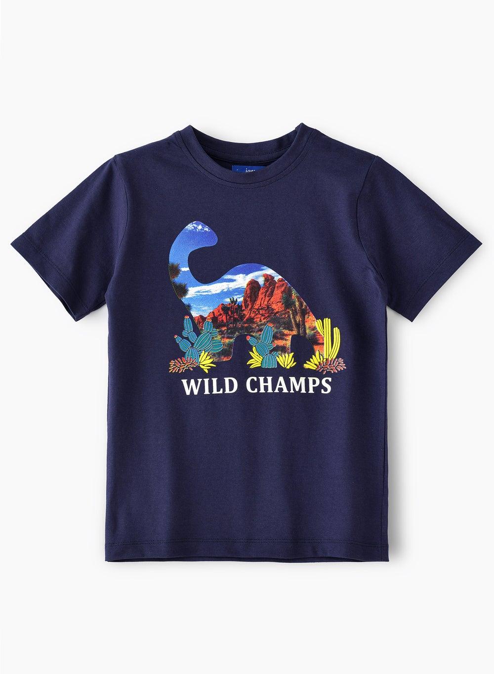 Ddtdb SP2403 Boys Blue Cotton Play Tees - Image 1