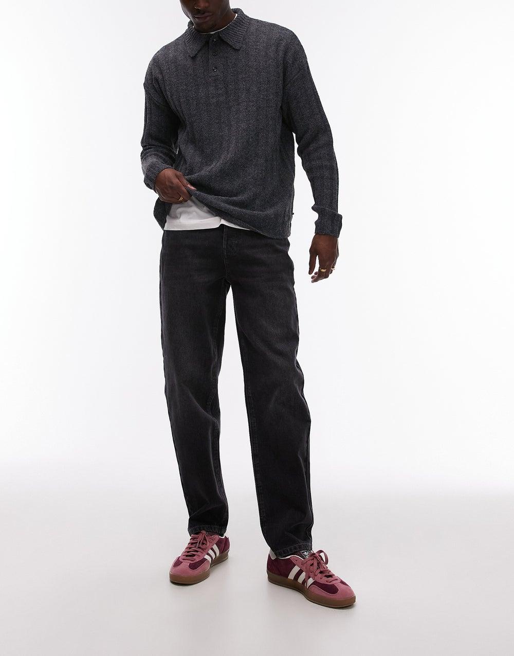 Topman Washed Grey Taper Jeans 139710279 - Image 1