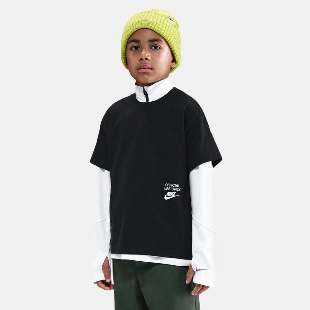 Nike Kids Remix Oversized Cotton T-Shirt Nkih6230 010 - Image 1