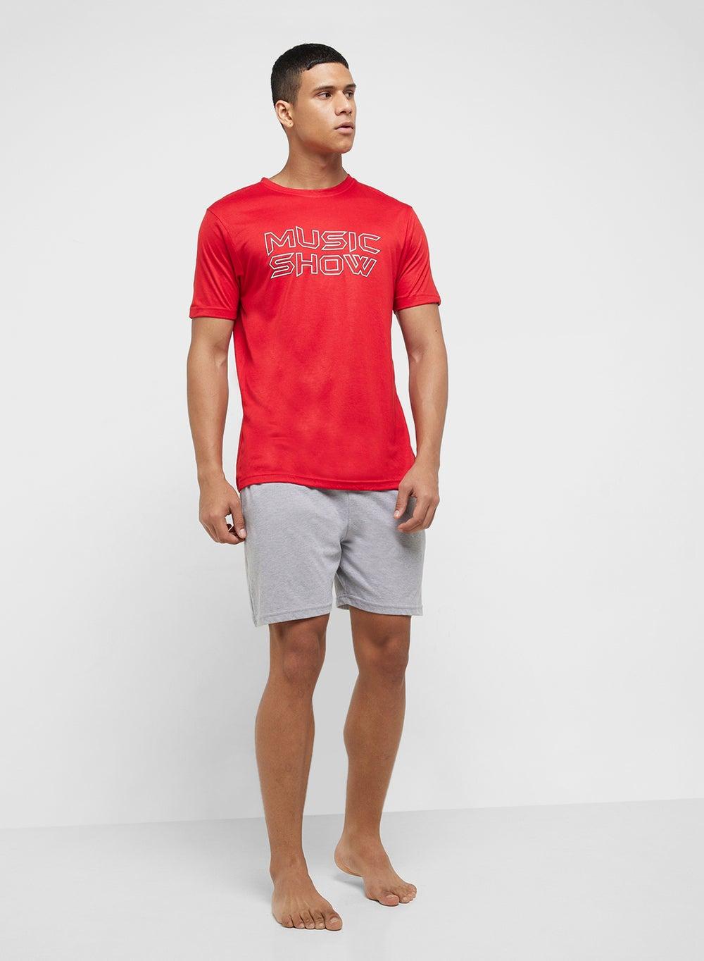 Adan Nw 24 Premium Men’s Nightwear T-Shirt & Shorts Set - Image 1