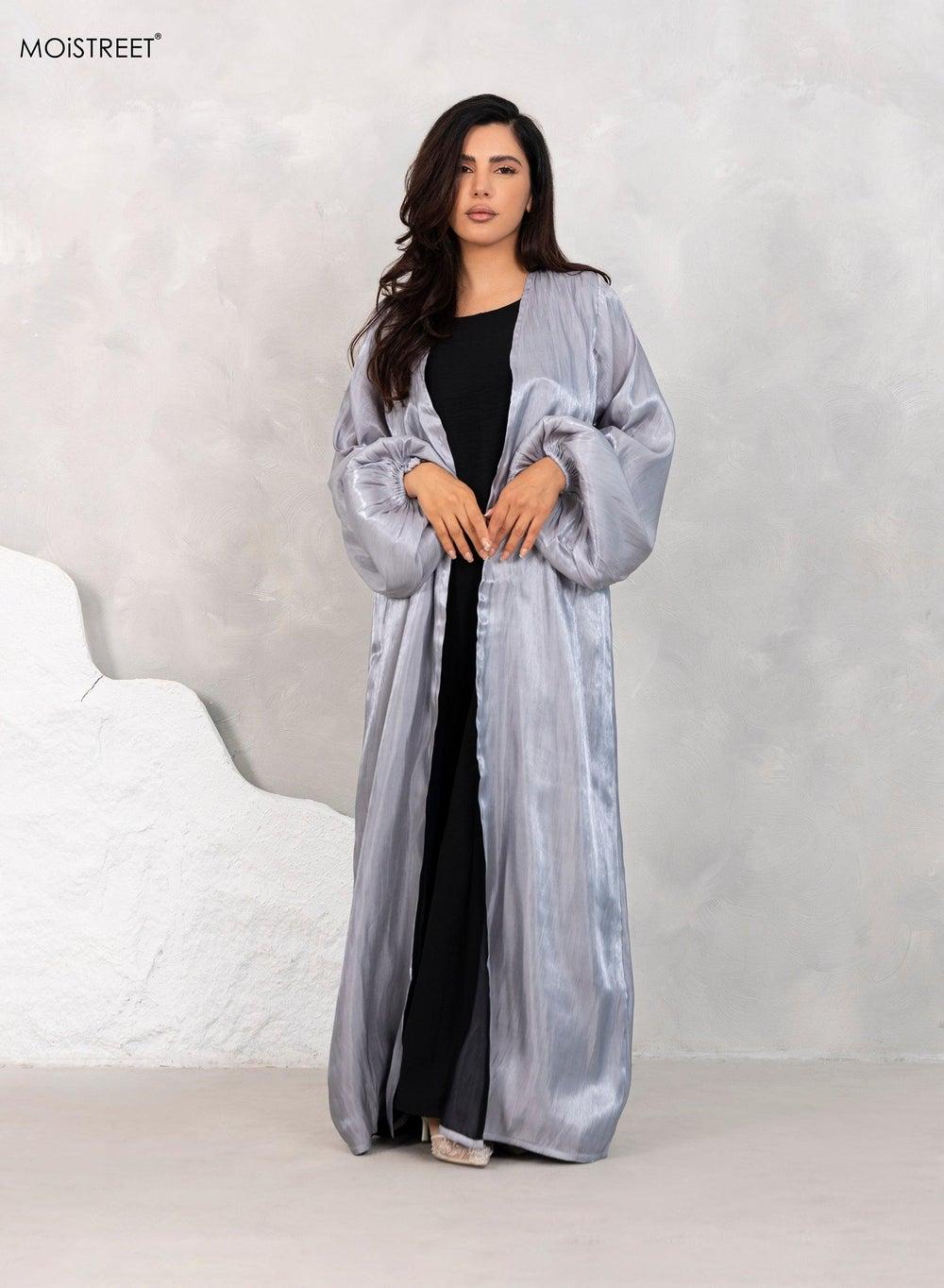 Rotana Shimmer Organza Abaya Set UAE Elegance - Image 1