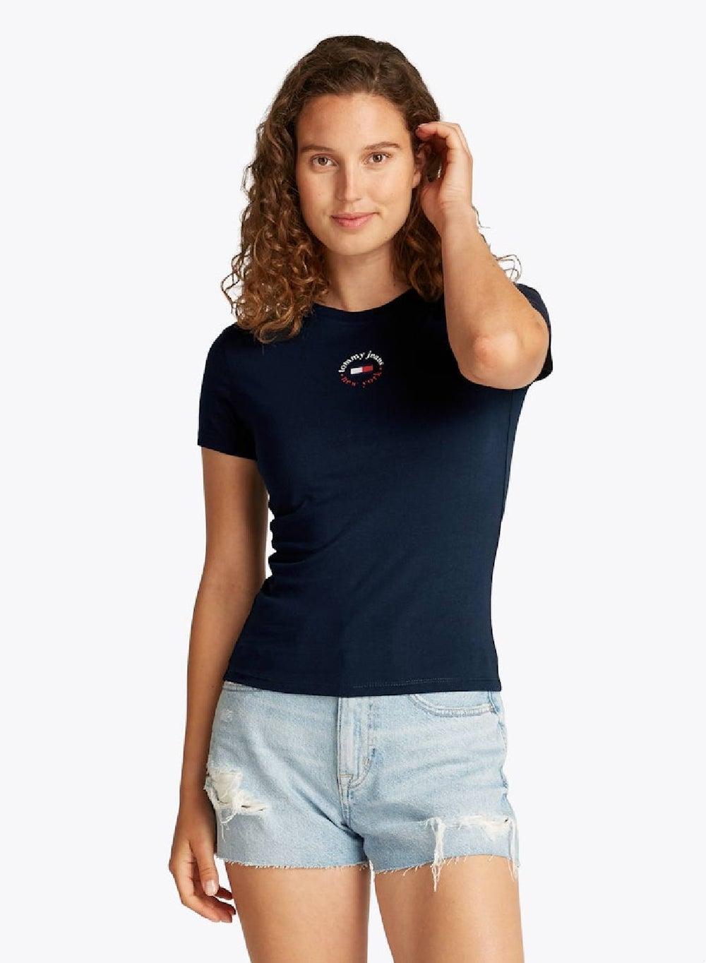 Slim Essential Logo T-Shirts 2 Pack Navy - Image 1