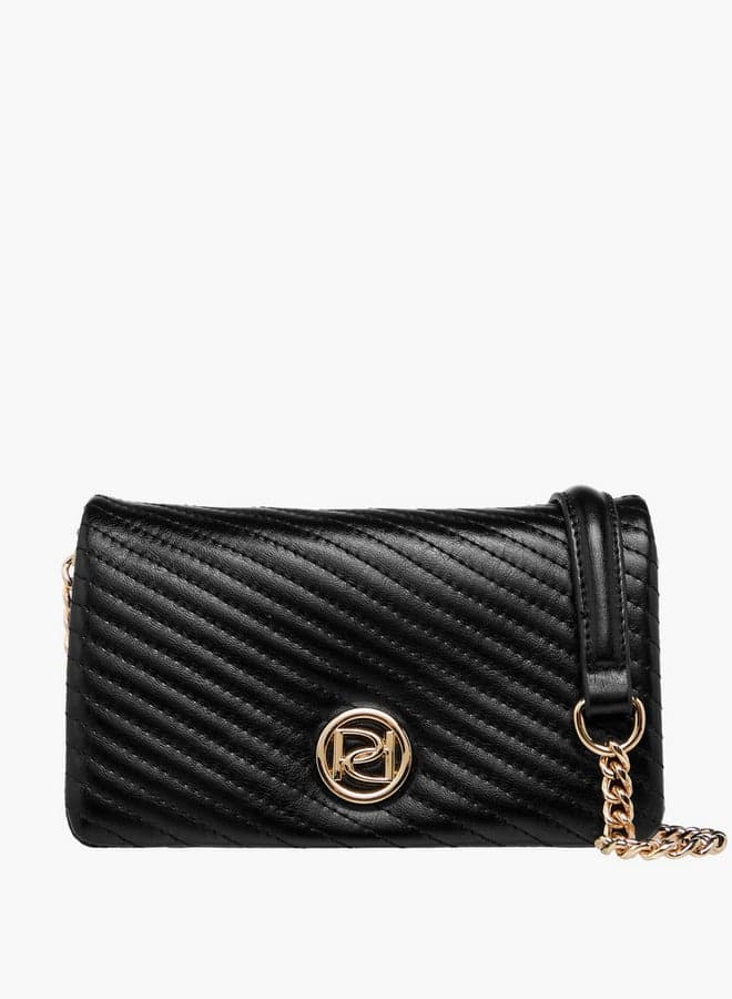 Quilted Chain Crossbody Bag Mtc C73676 Black - Image 1