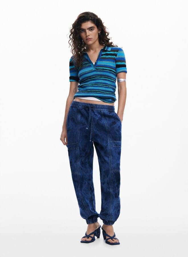 Light Blue Relaxed Jogger Jeans 25Swdd085008 - Image 1
