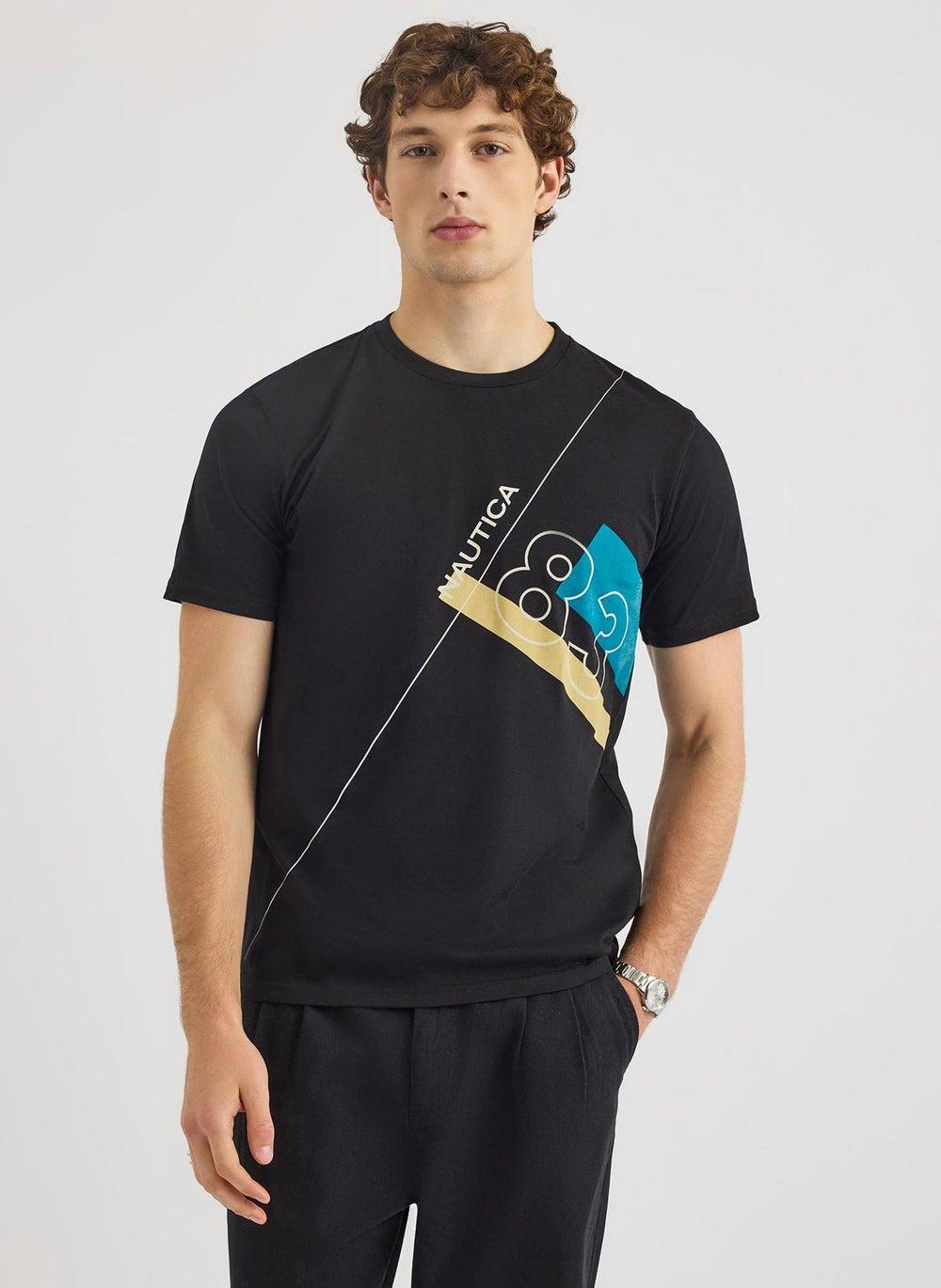 Kaiwi 1983 Graphic Black Cotton T-Shirt - Image 1