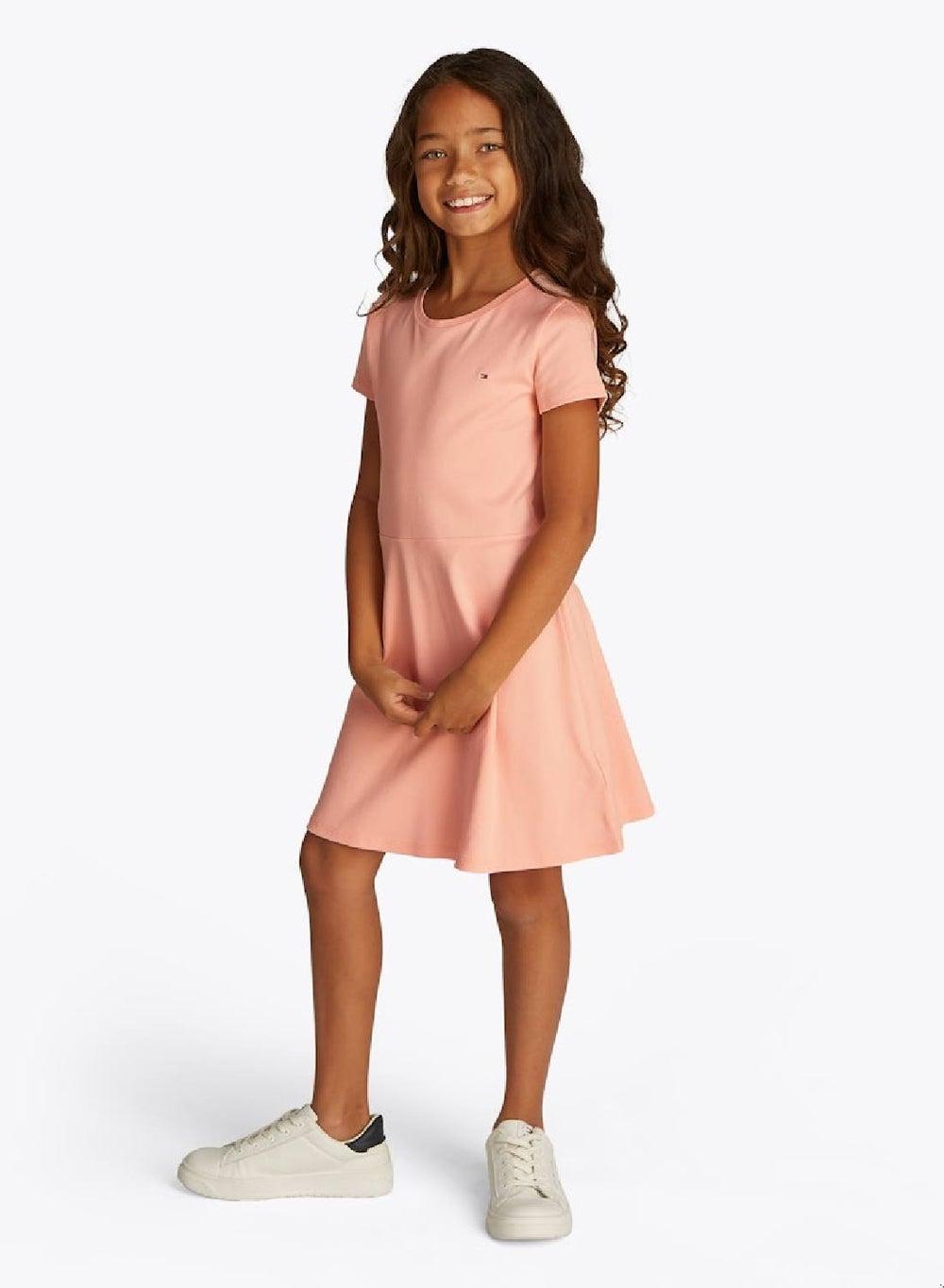 Peach Fit-and-Flare Skater Dress SS Essential - Image 1