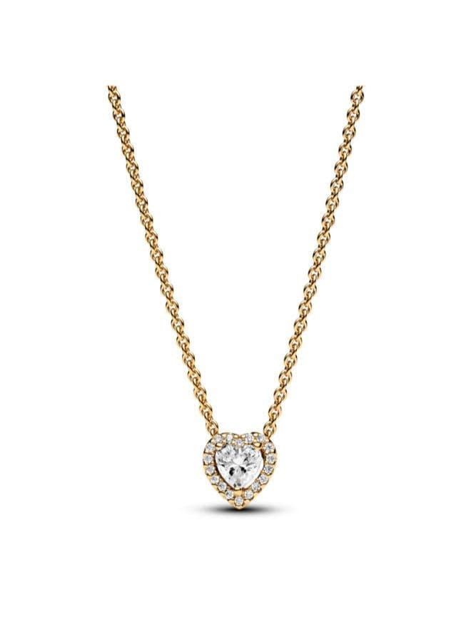 Sparkling Heart Collier Necklace in 14k Gold Plating - Image 1