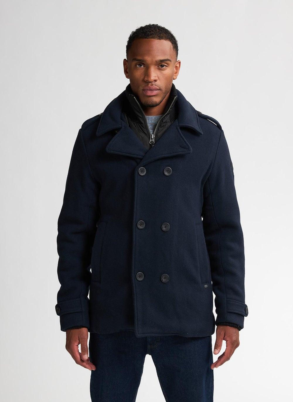 Men’s Wool Blend Peacoat Jacket Sky Captain 5120 - Image 1