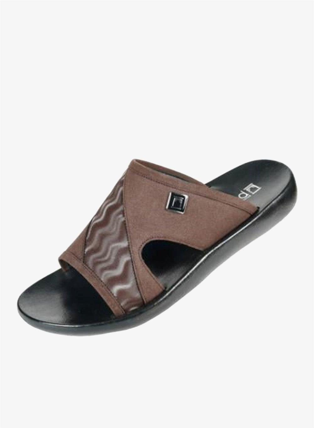 Barjeel Uno 008-3560 Leather Arabic Sandals Brown - Image 1
