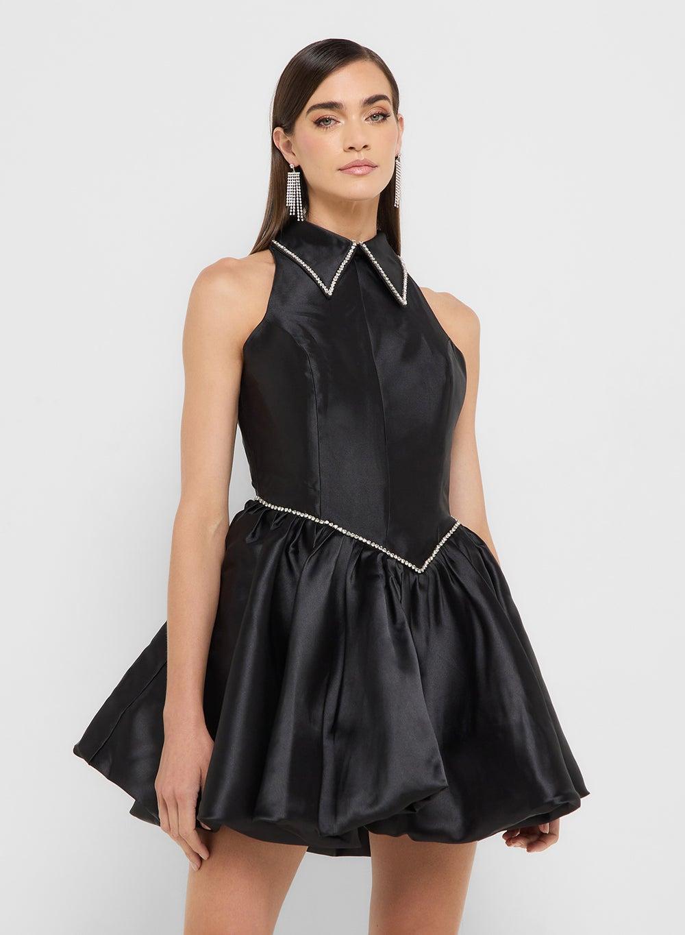 Éclat Luxe Halter Crystal Corset Mini Dress Gb20 - Image 1