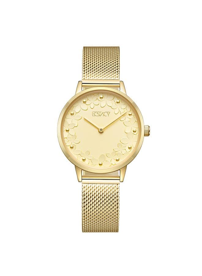 Ecstacy Women's Champagne Dial Steel Watch E23502-GMGC - Image 1