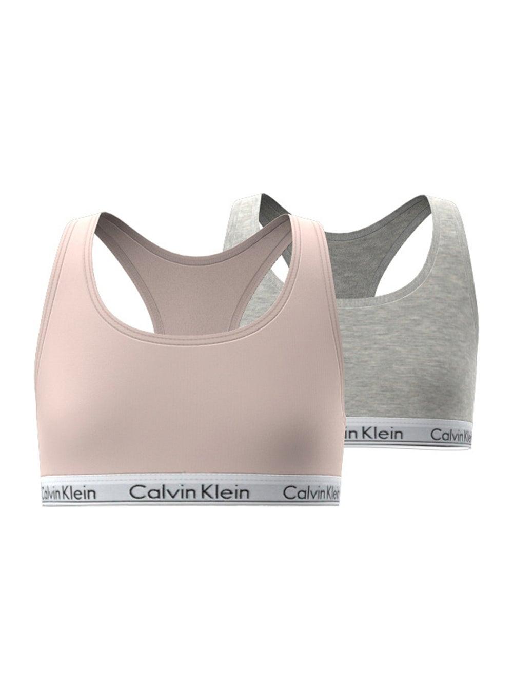 Calvin Klein Youth Logo Bralette 2 Pack Pink - Image 1