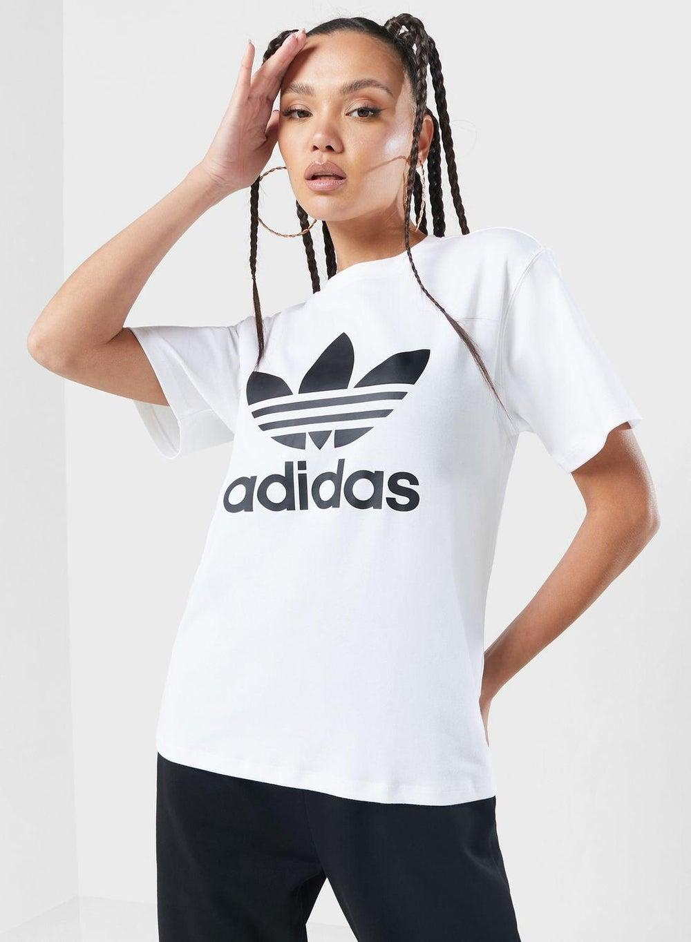 Adidas Trefoil Tee White Women’s Cotton T-Shirt - Image 1